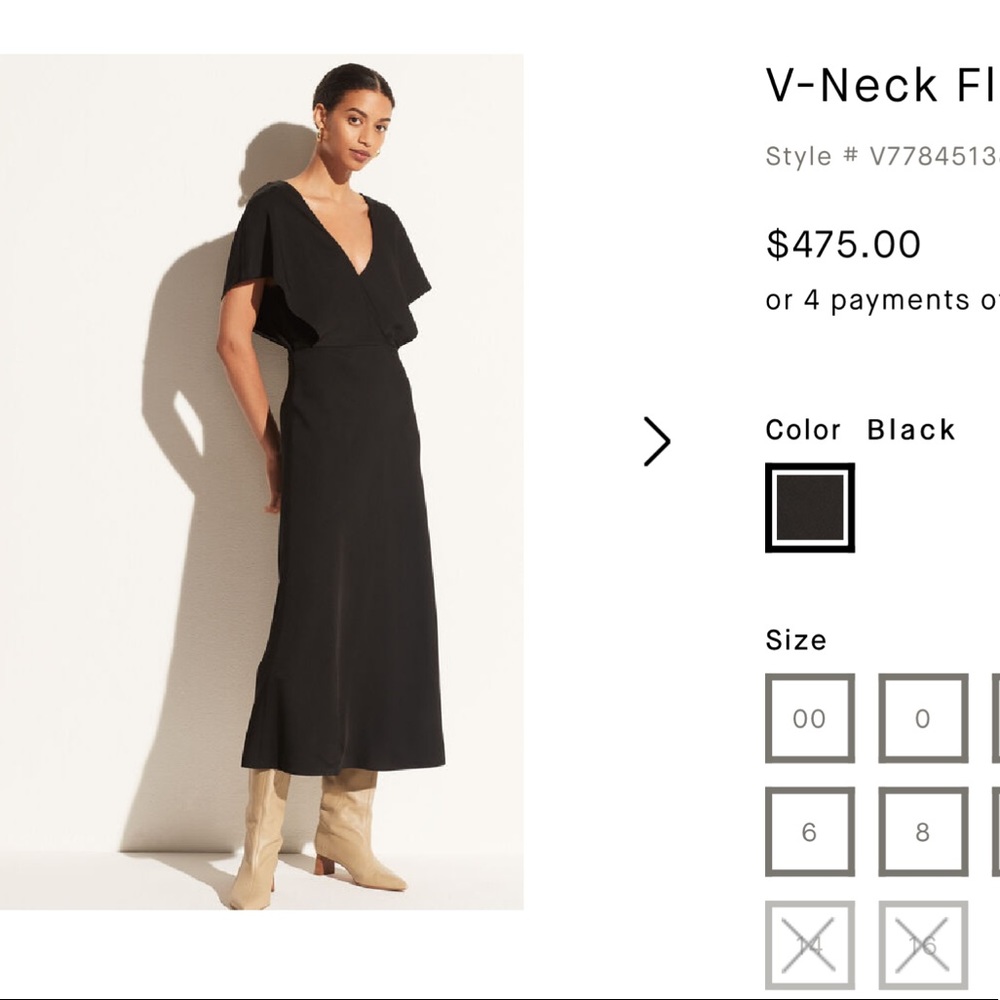Vince BLUE FLUTTER DRESS